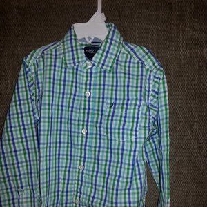 NAUTICA BOY'S SHIRT STRIPS BUTTON DOWN LONG SLEEVE